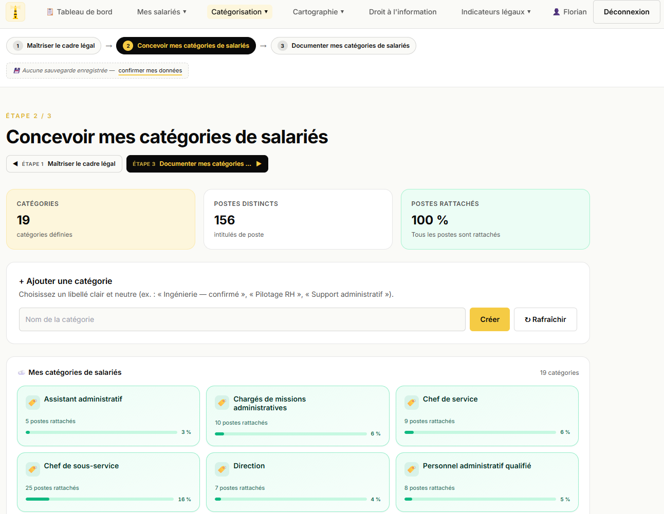 Concevoir mes catégories de salariés